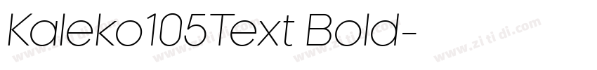 Kaleko105Text Bold字体转换